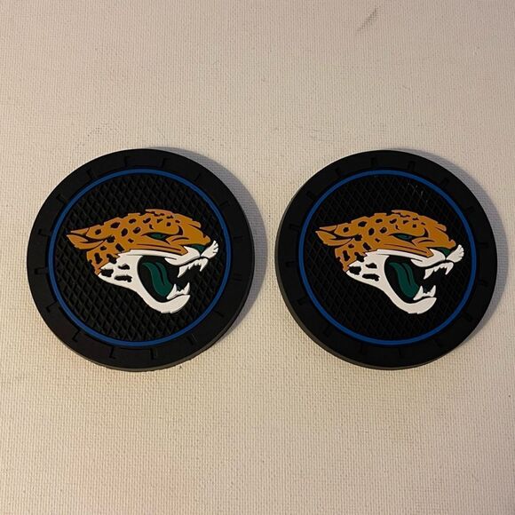 NFL Jacksonville Jaguars Car Cup Holder Coasters set of 2 NWT - Picture 1 of 3